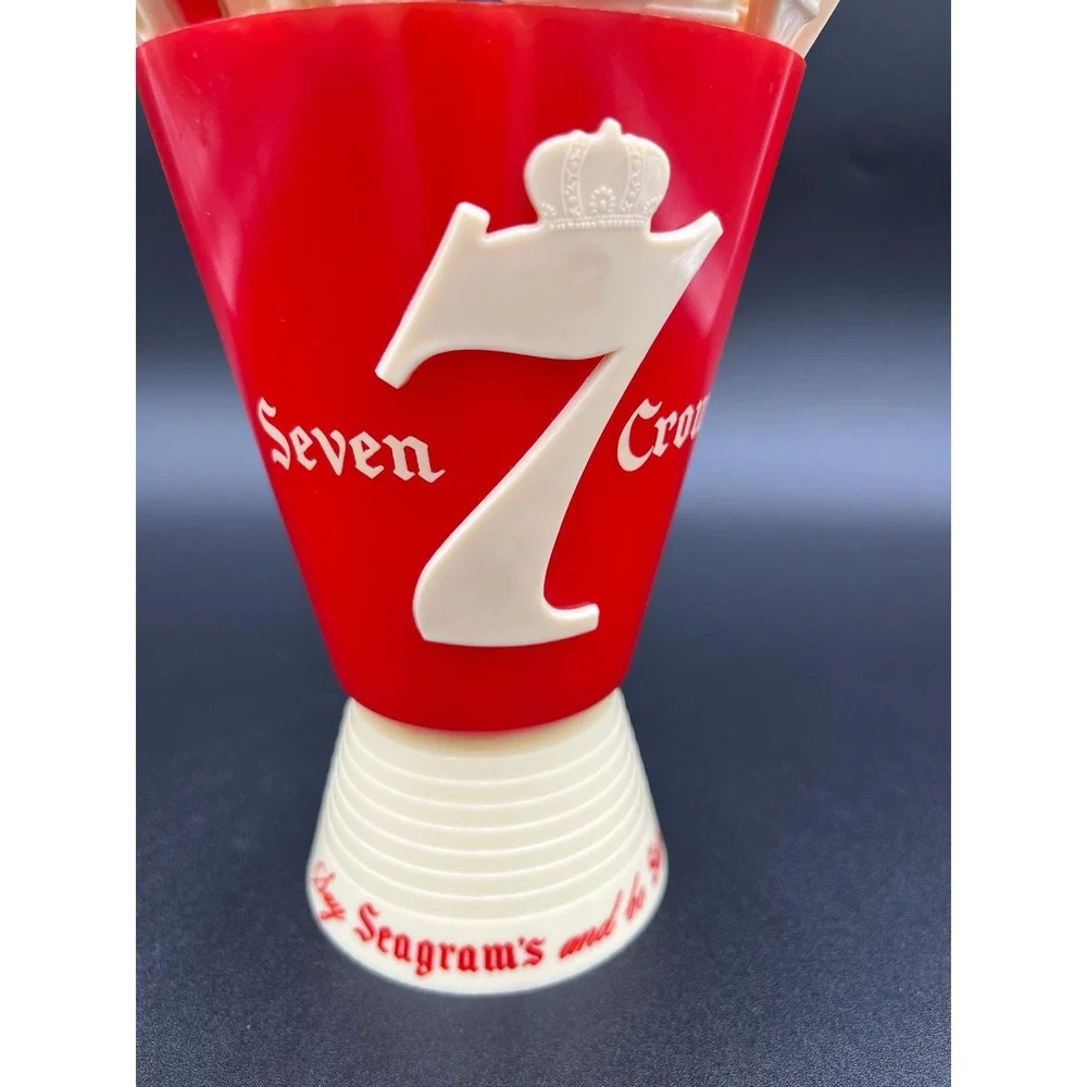 Vintage Seagram's Swizzle Stick Holder with 21 Cocktail Sticks